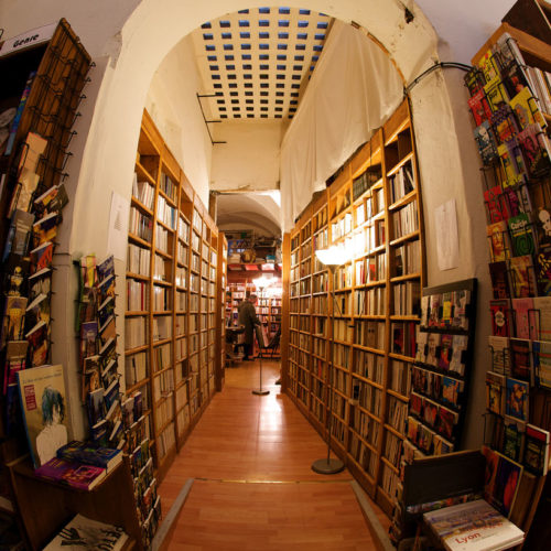 La table de la librairie Le Bal des ardents (Lyon)
